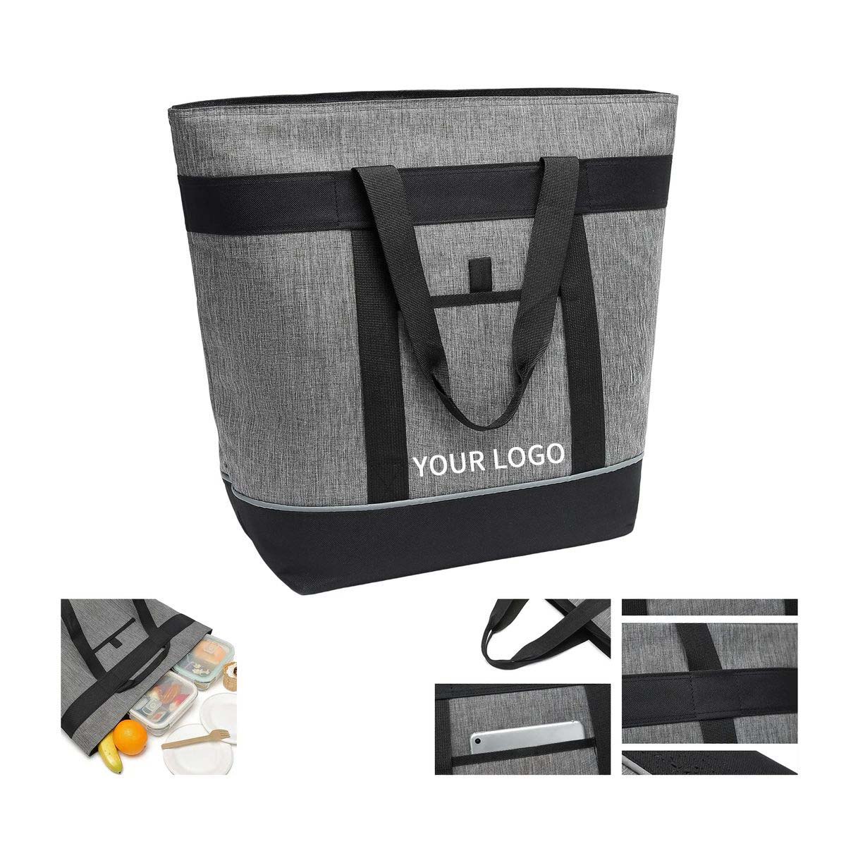 Durable Food Storage Lunch Bag with Metal Zipper 4
