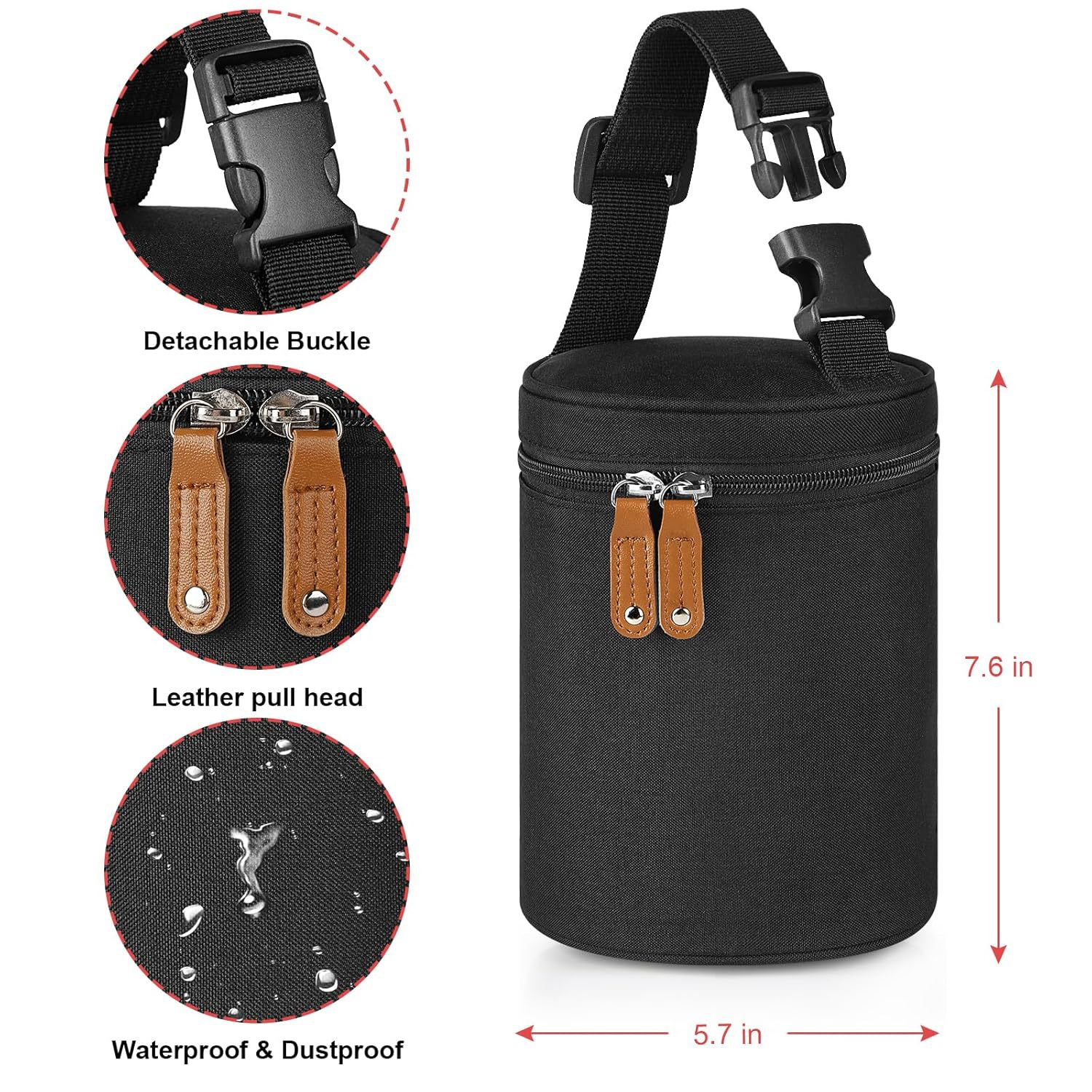 Oxford Cloth Double Zipper Baby Bottle Insulation Bag 4