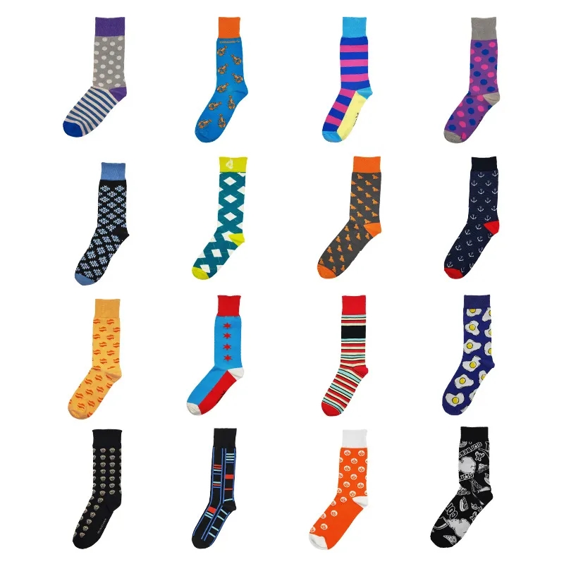 Custom Knitted Jacquard Crew Dress Socks - 168 needle 2