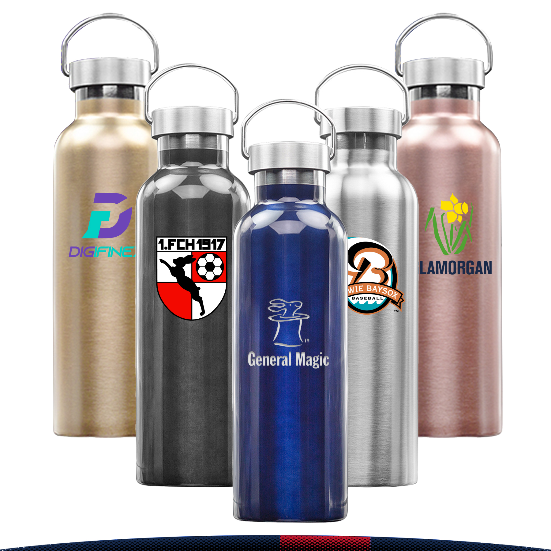 Olese Stainless Steel Water Bottle - 25 OZ., custom water bottle with logo imprint 2