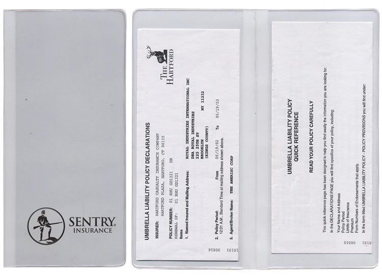 Policy and Document Holder with 2 clear FULL pockets 5