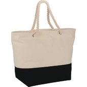 Zippered 12oz Cotton Canvas Rope Tote 26