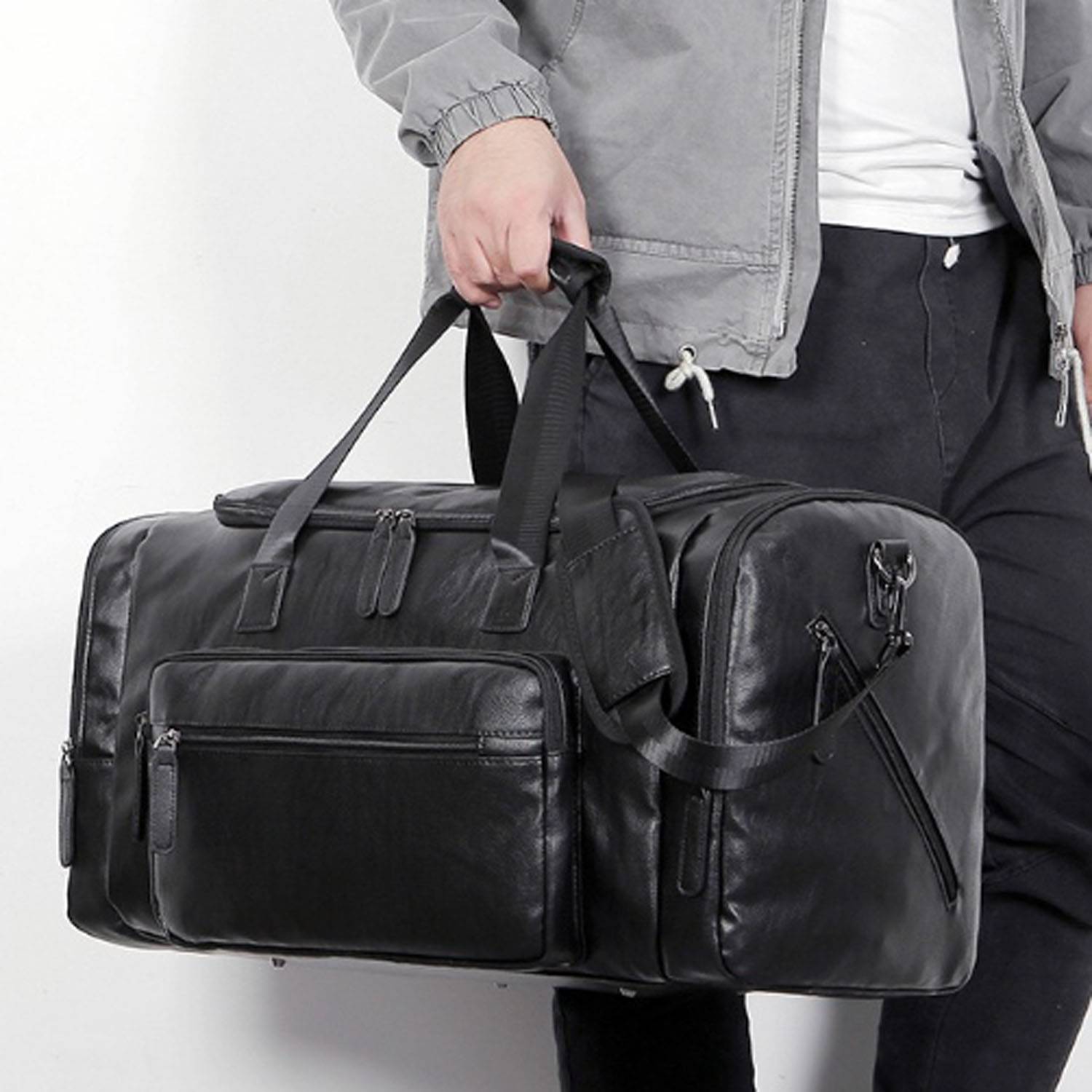 PU Leather Travel Duffel Bag 5
