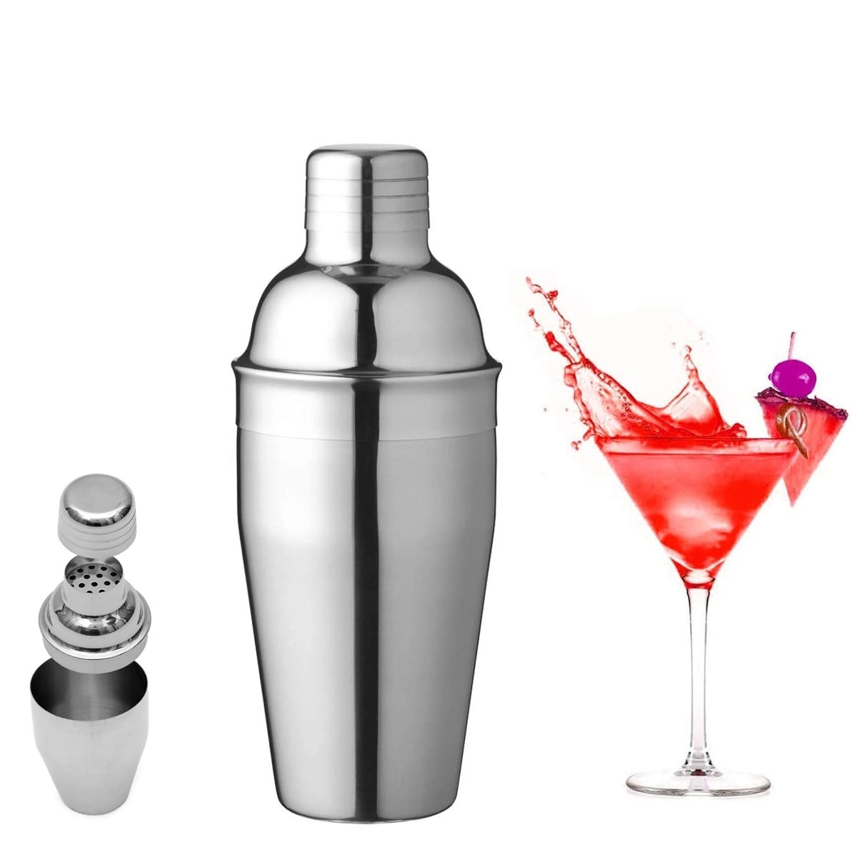 18 OZ. Stainless Steel Cocktail Shaker 2