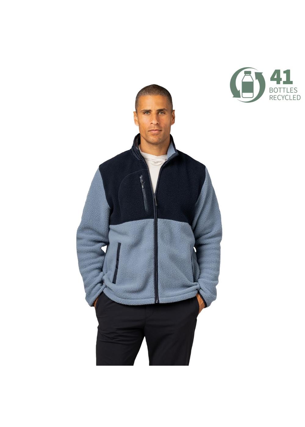 Storm Creek Men's Warm Up Colorblock Sherpa Fleece Jacket 2