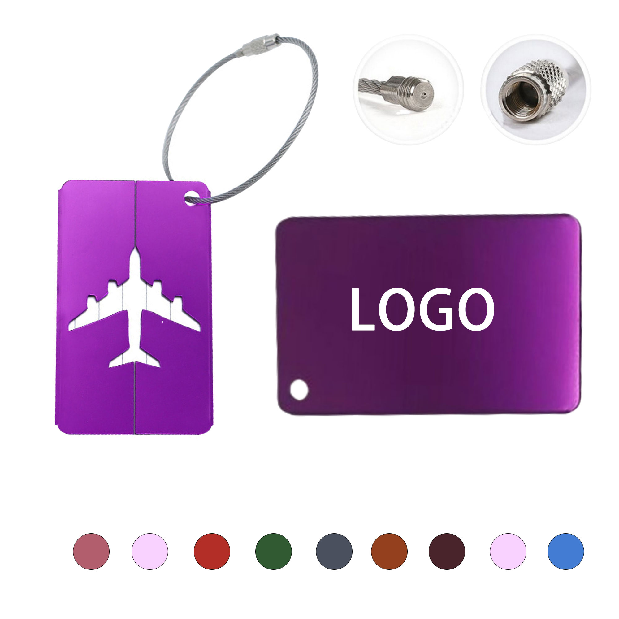 Metal Airplane Luggage Tag 4