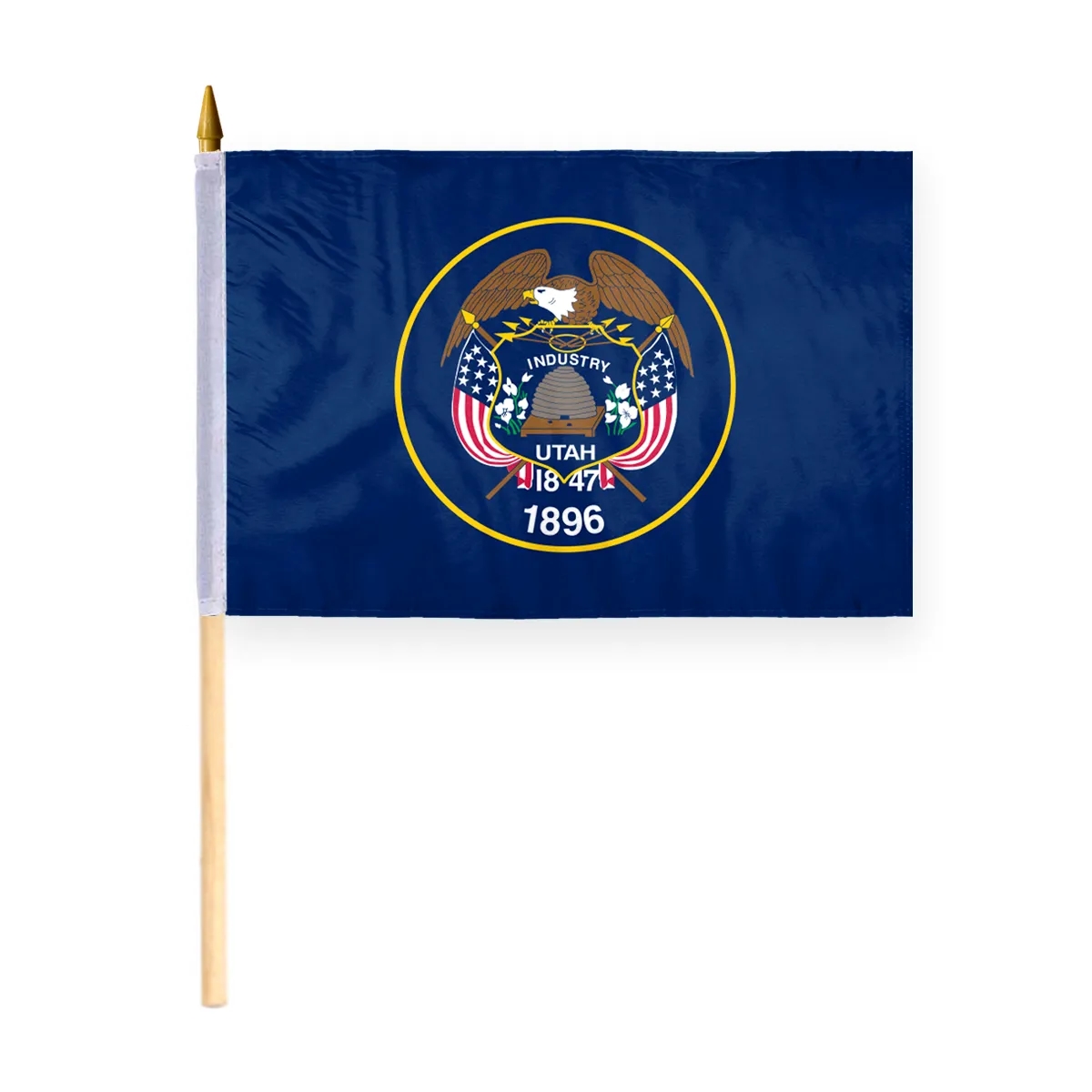 4"x6" & 12"x18'' Utah ePoly Printed Stick Flags 3