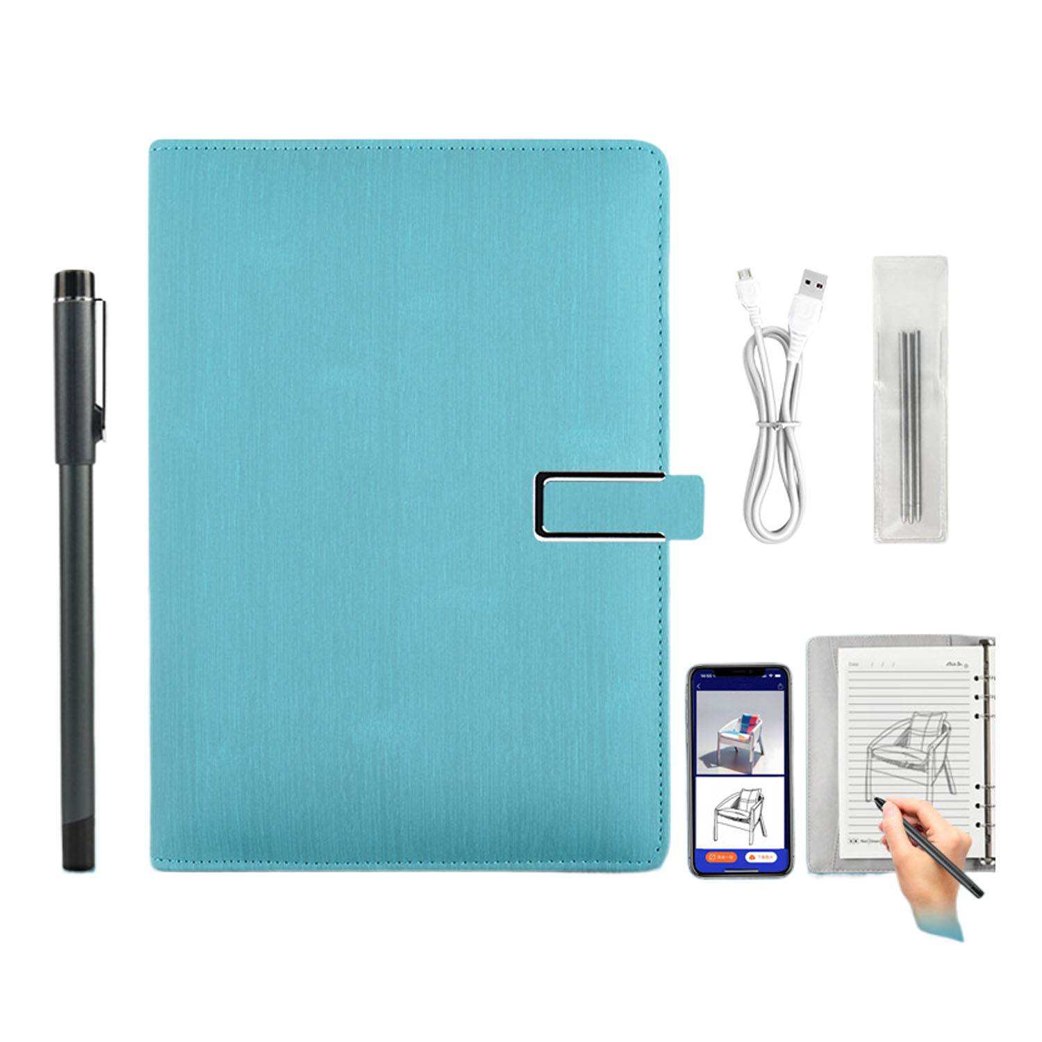 A5 Digital Smart PU Leather Notebook Pen Set 2