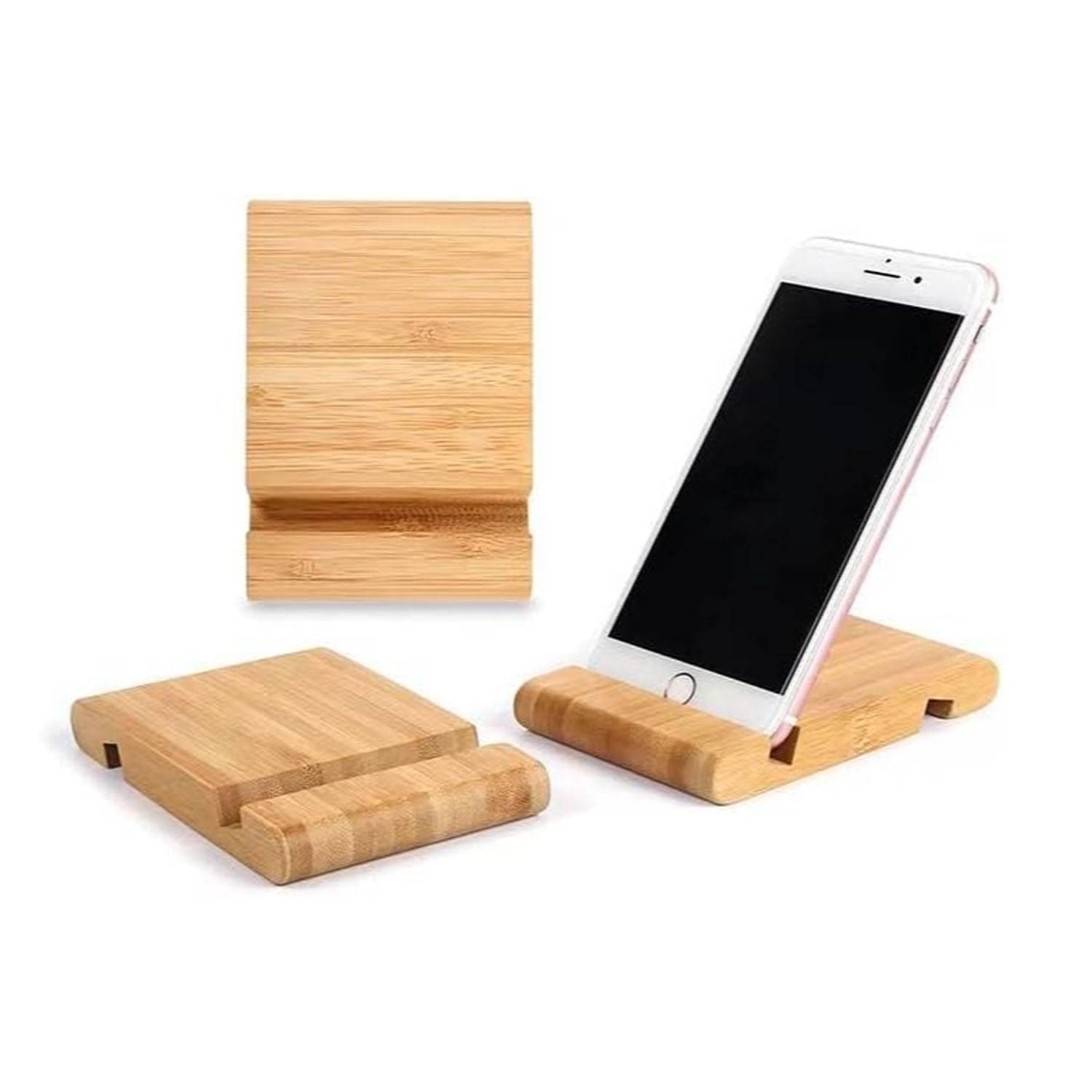 Wooden mobile phone tablet desktop stand 6