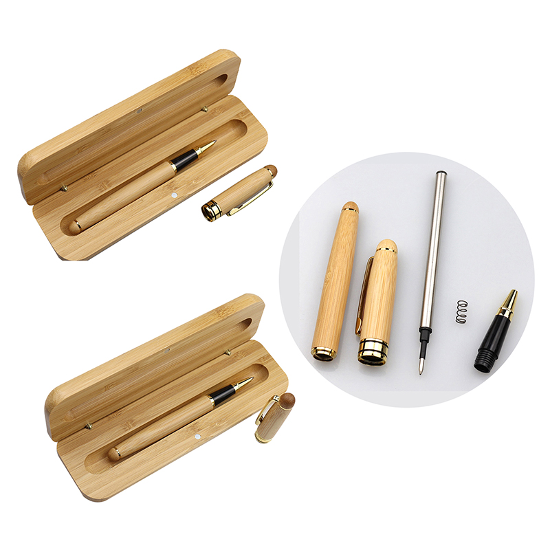 Bamboo Ballpoint Pen Set 2