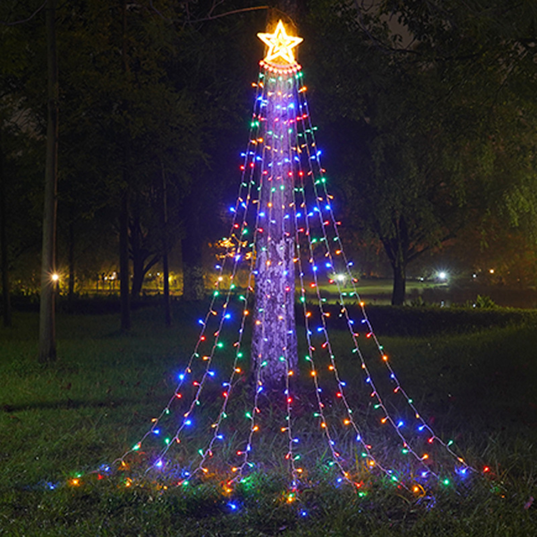 outdoors Christmas Decorations Star Lights 2