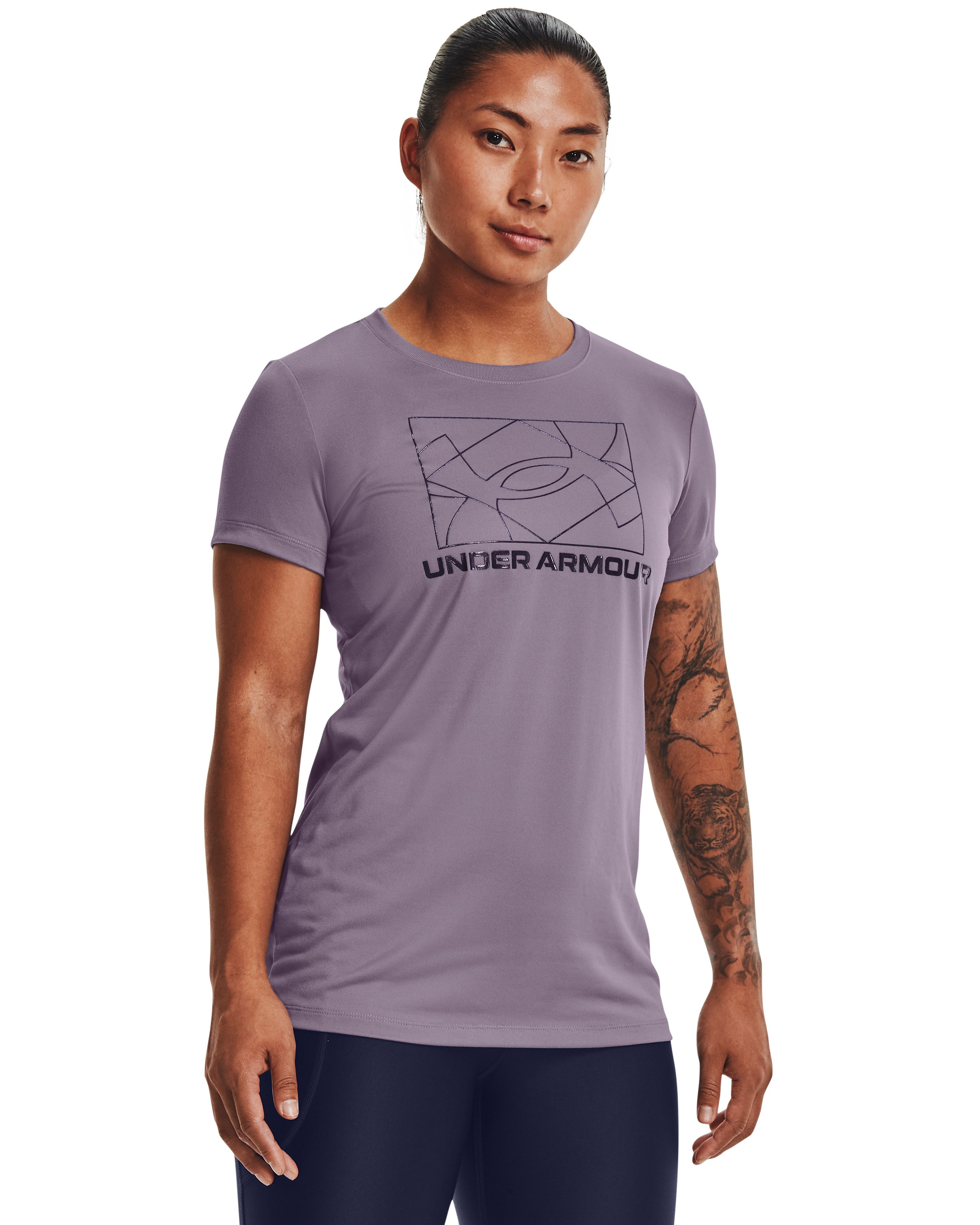 Women's UA Tech Box Logo Short Sleeve  2