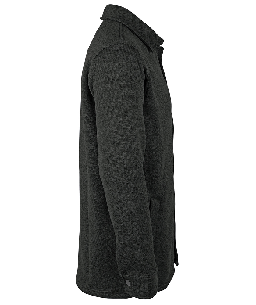 Heathered Fleece Snap Shacket