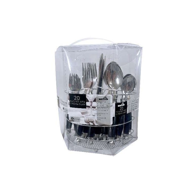 Stainless Steel Flatware Sets with Caddy - 20 Pc. 2
