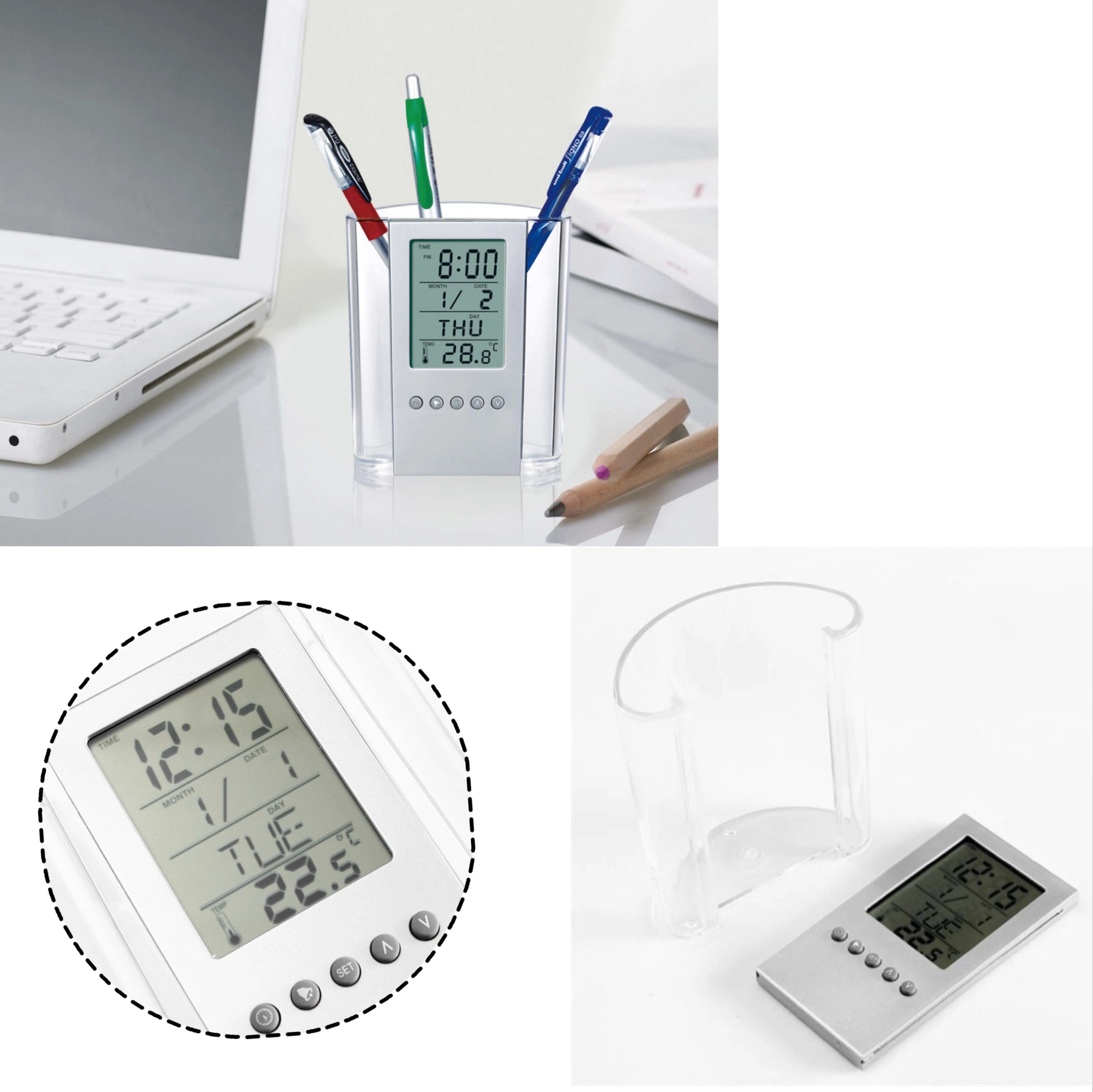 Electronic Pencil Cup With LCD Display 3