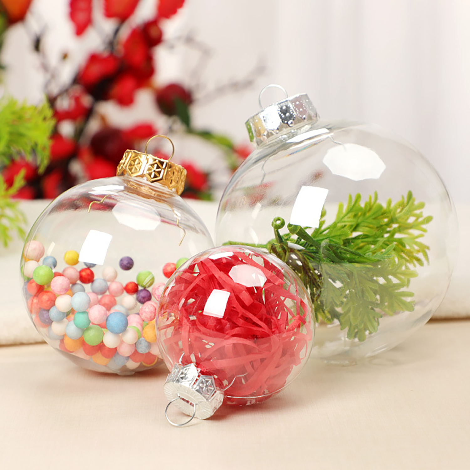 Clear Plastic Christmas Ball 6