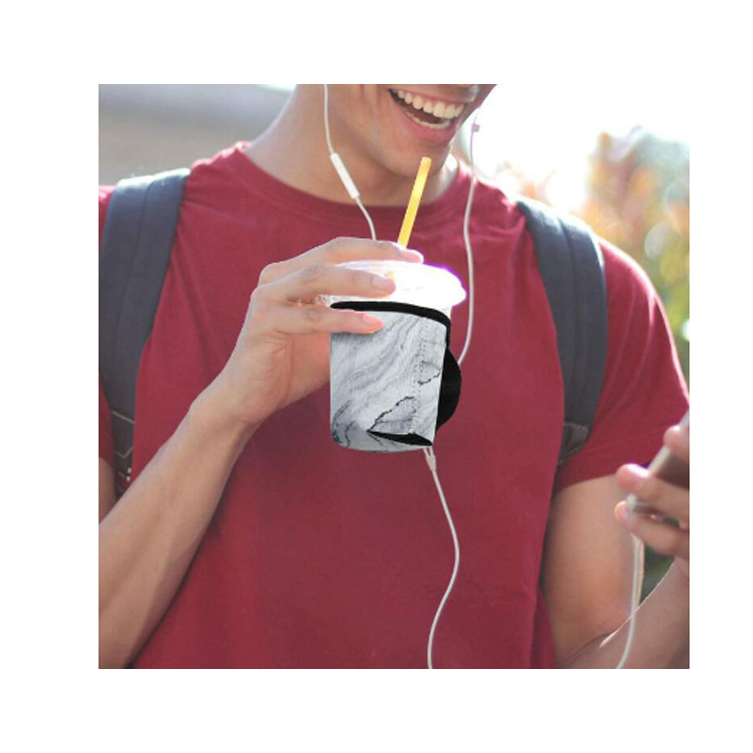 12 Oz. Neoprene Sublimated Can Cooler W/ Strap Handle 5