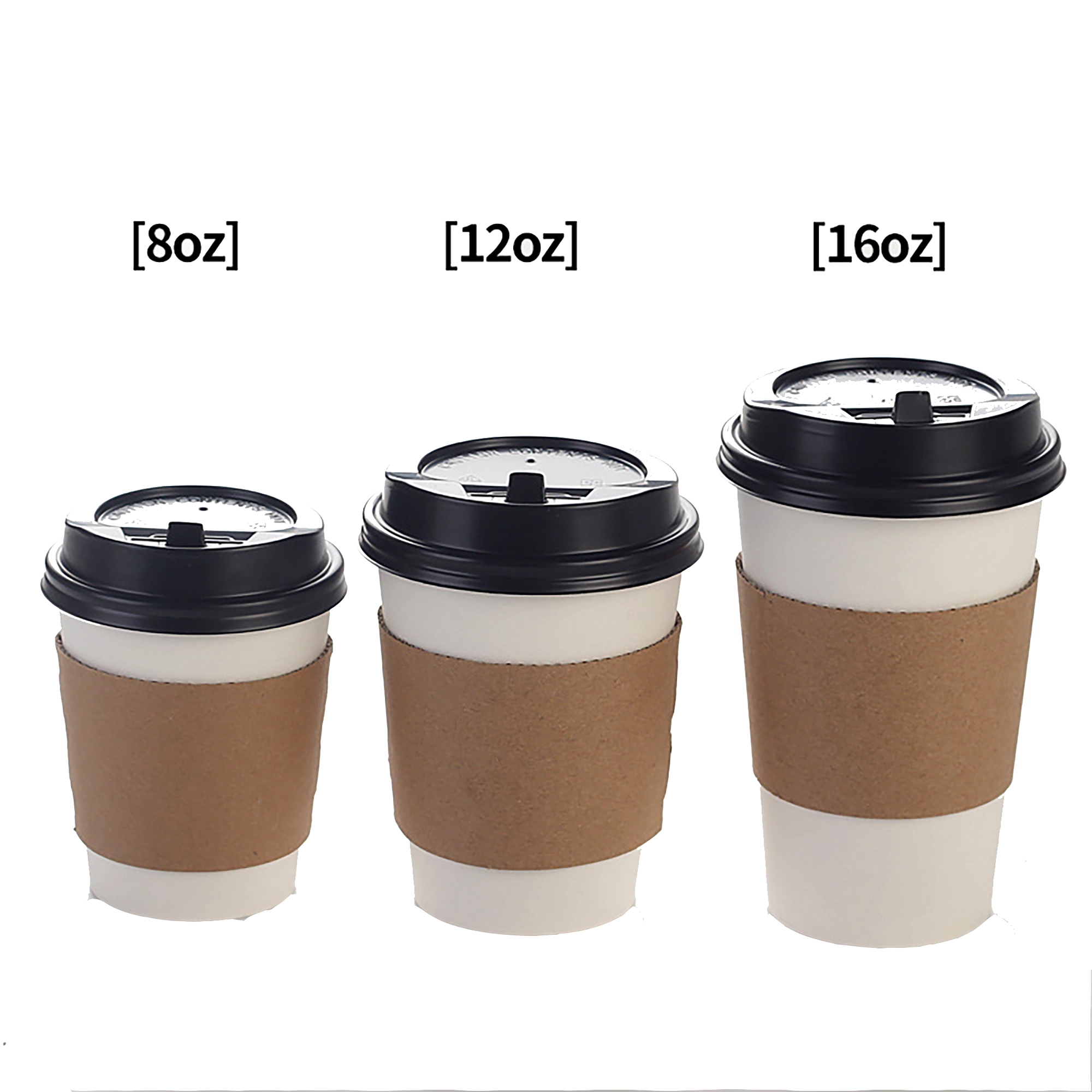 16 Oz Disposable Paper Sleeve Coffee Cups With Lid 7