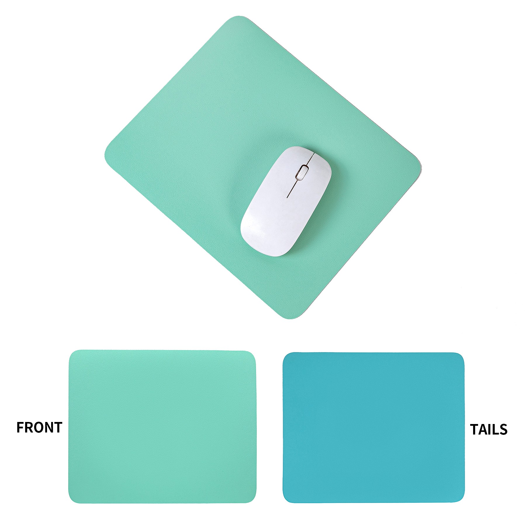 Square Double-Sided Leather Solid Color Mouse Pad 6