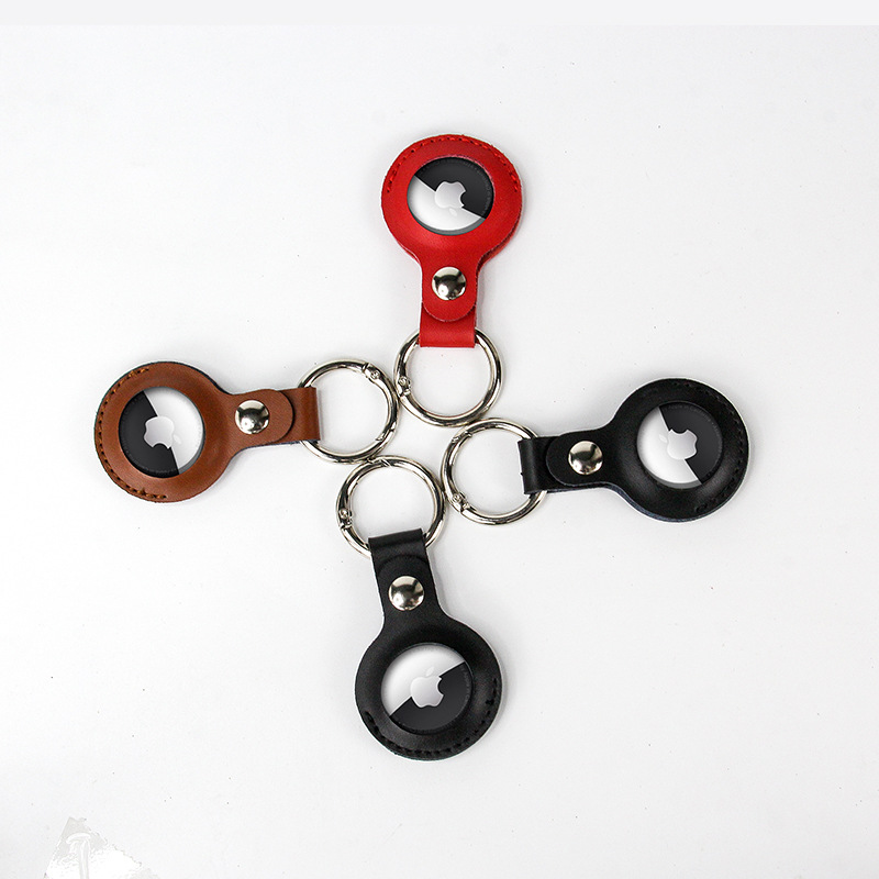 Genuine Leather AirTag Case with Key Ring 8