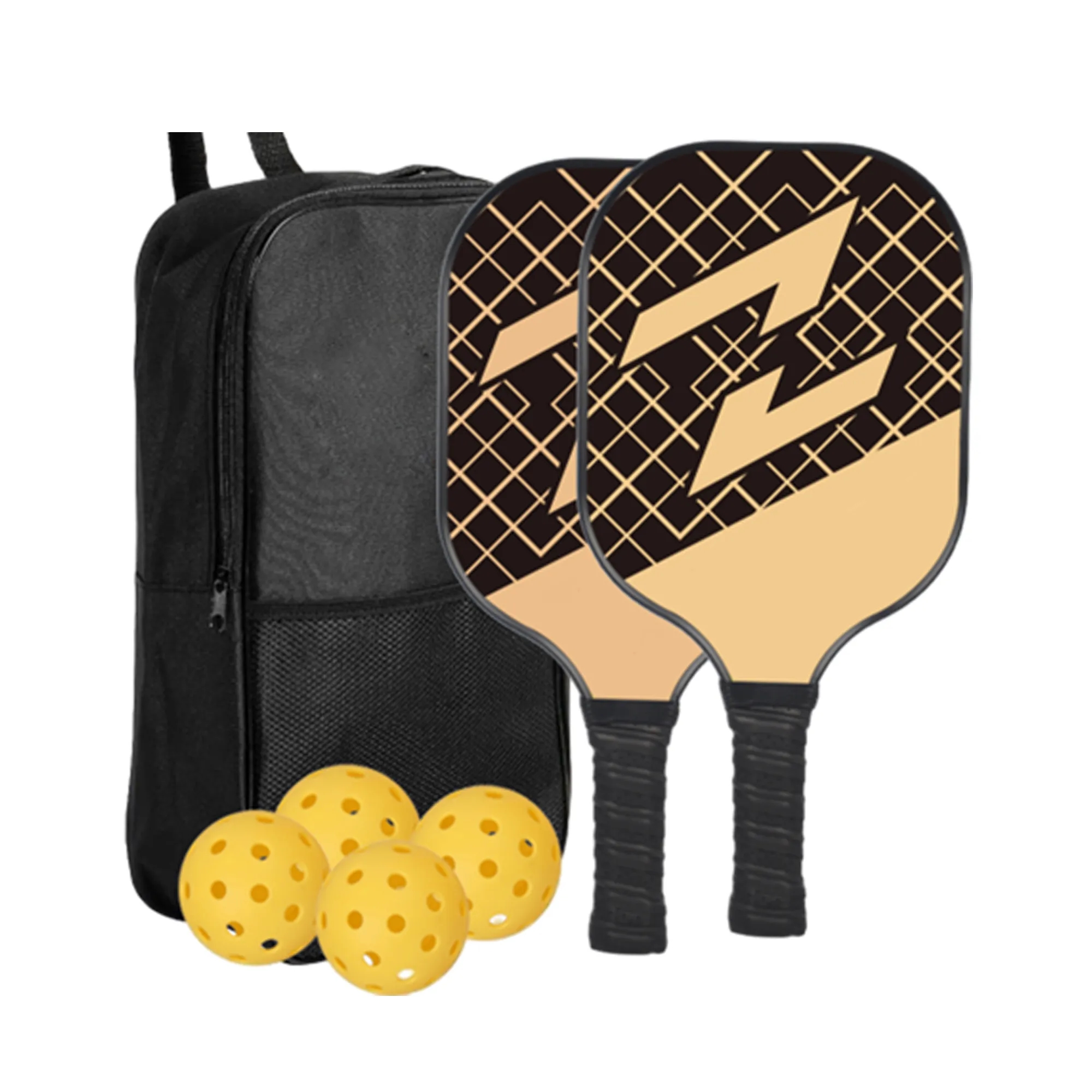 Carbon Fiber Rackets With Customizable Logo Pickleball Set 3