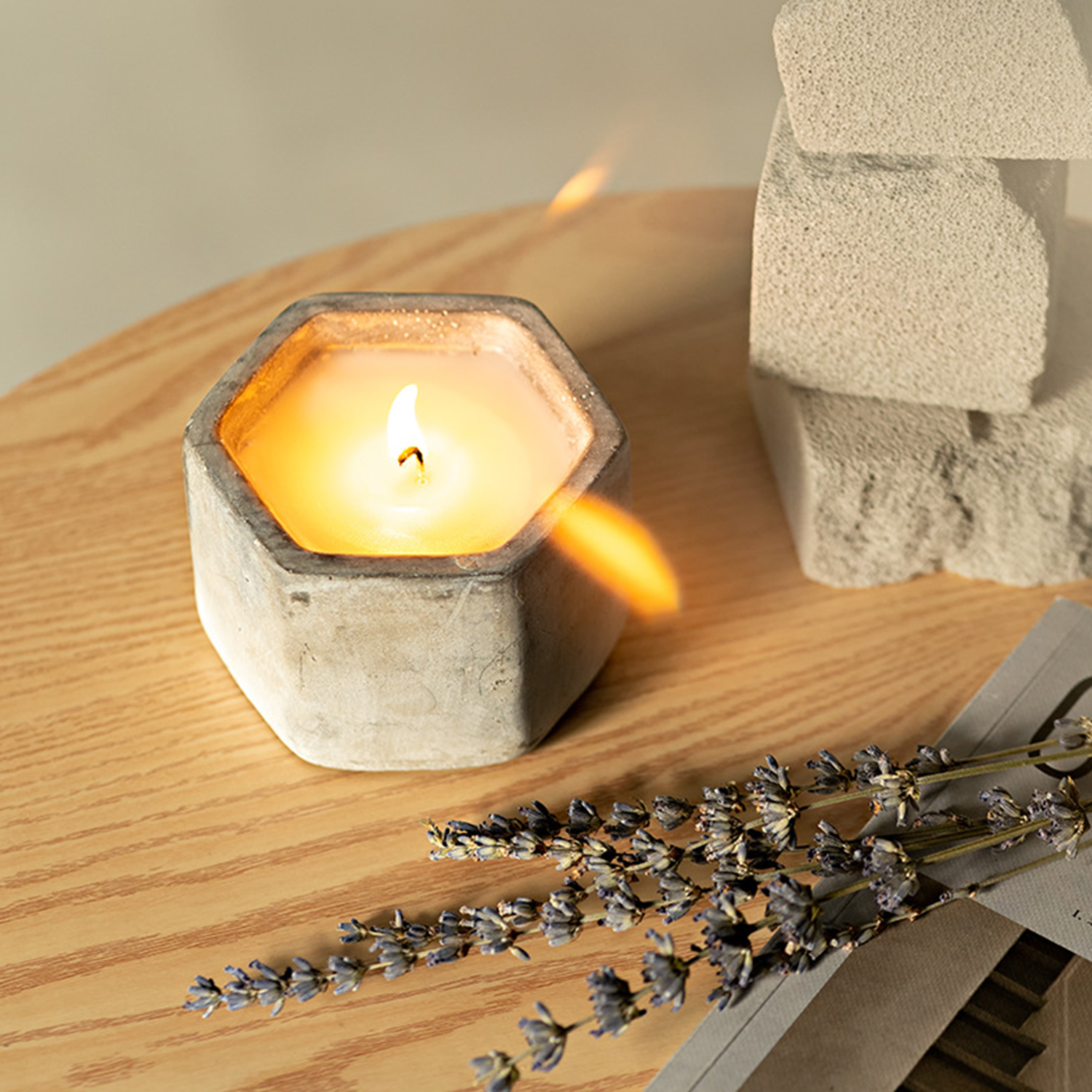 Scented Candles in Concrete Jar 3