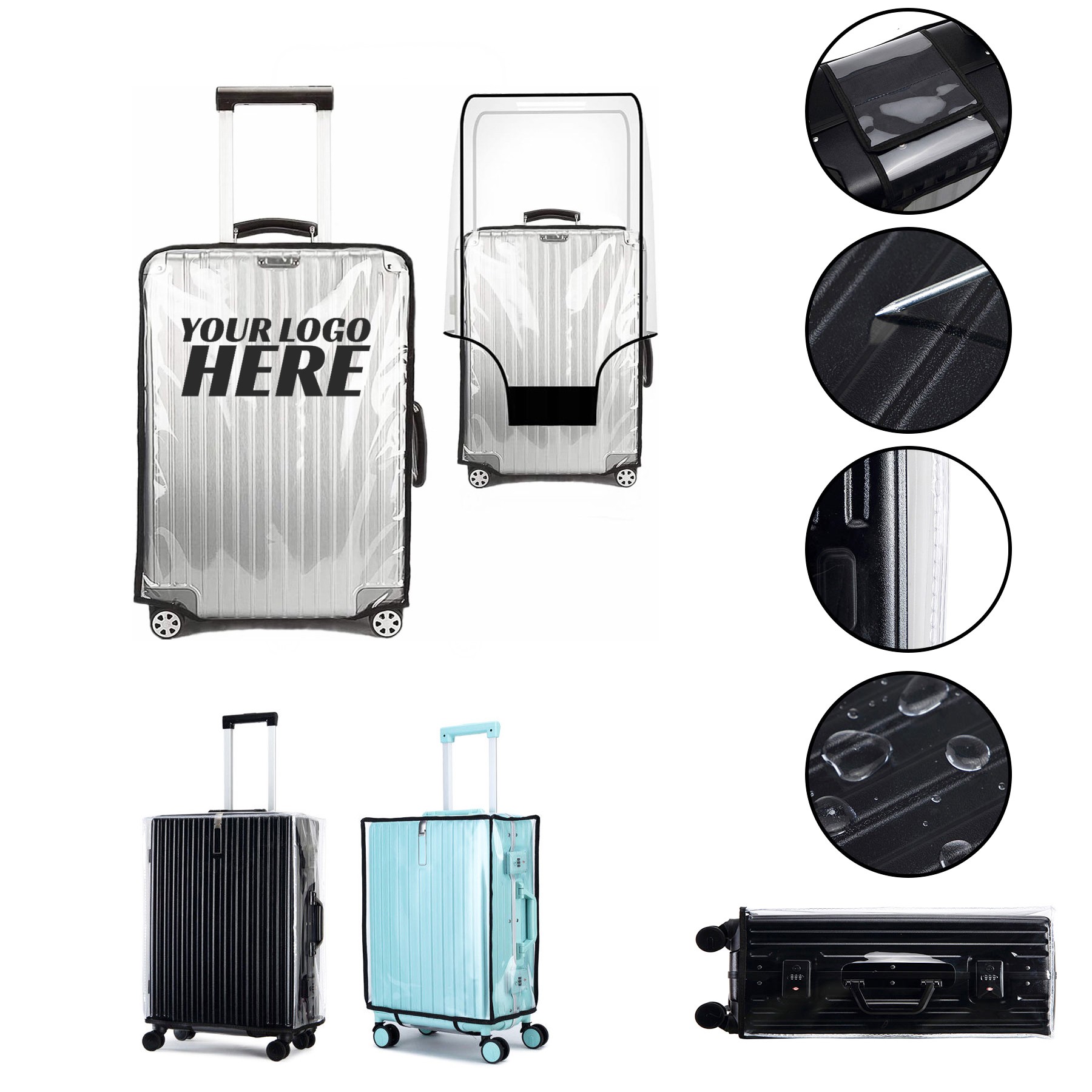 Clear PVC Luggage Suitcase Cover