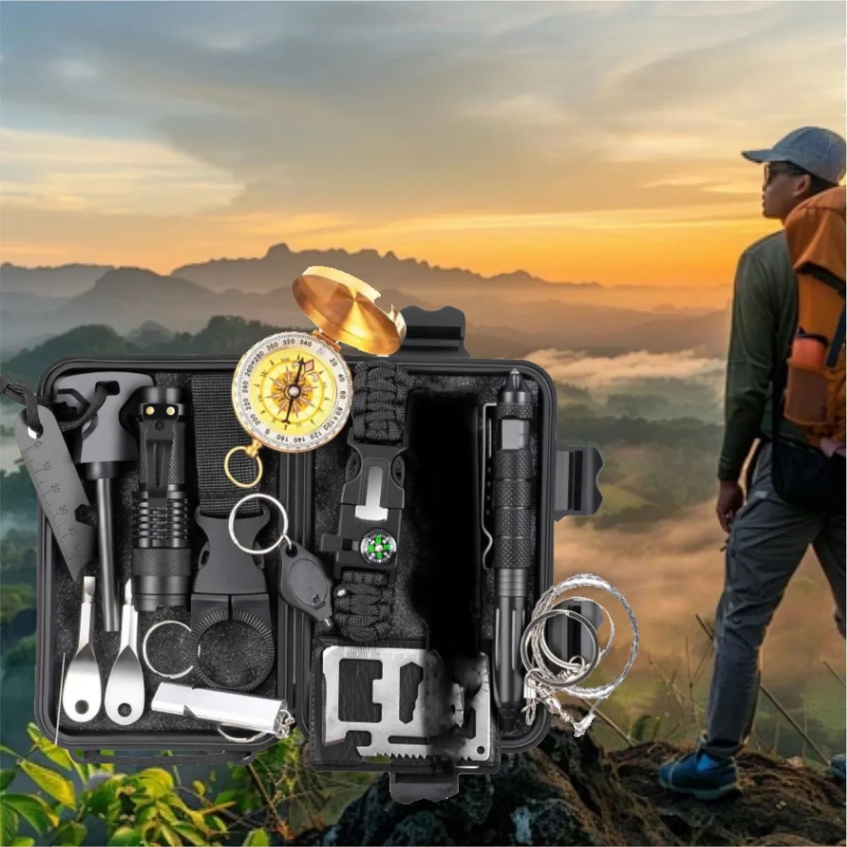 18 In 1 Emergency Survival Kit With Flashlight 4
