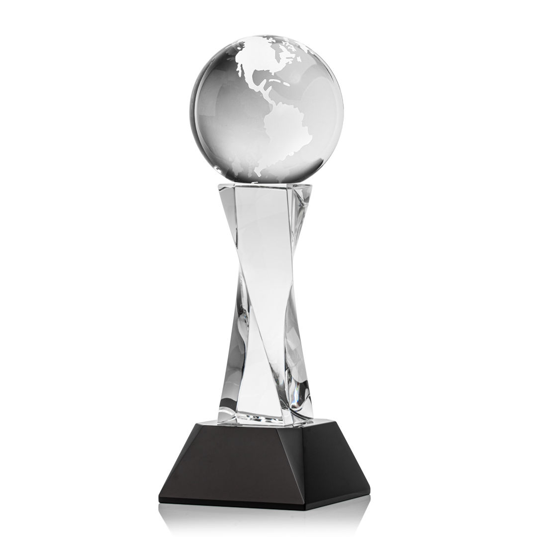 Globe Award on Langport Base - Black 2