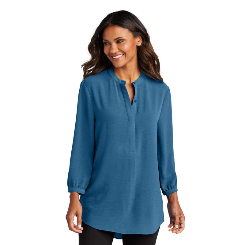 Port Authority Ladies 3/4-Sleeve Textured Crepe Tunic 4