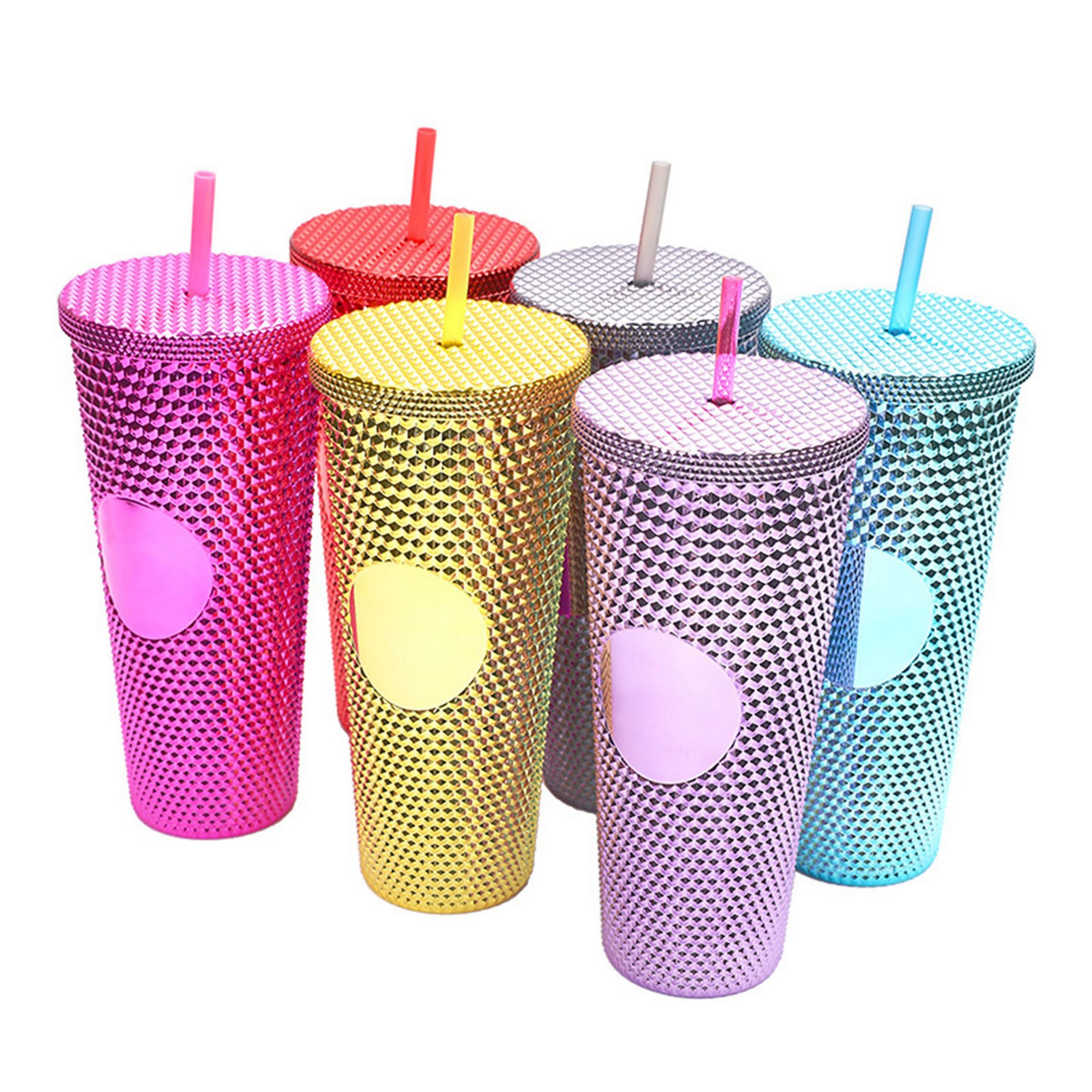 24Oz Reusable Double Wall Matte Iced Coffee Cup 4