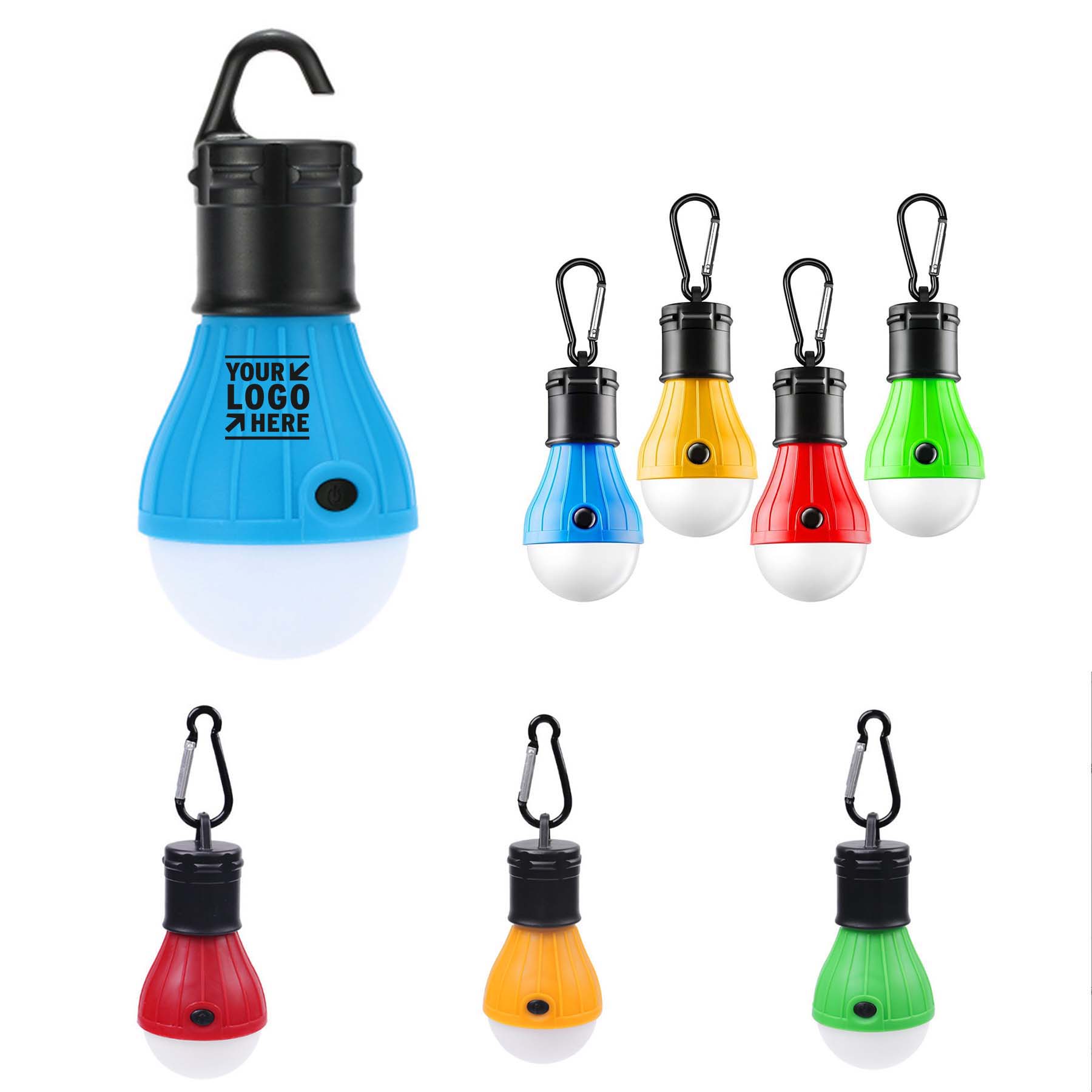 3 Lighting Modes LED Hiking Lantern Hanging Tent Light Bulbs Camping Accessories with Clip Hook