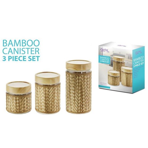 Bamboo Canister 3 piece set 2
