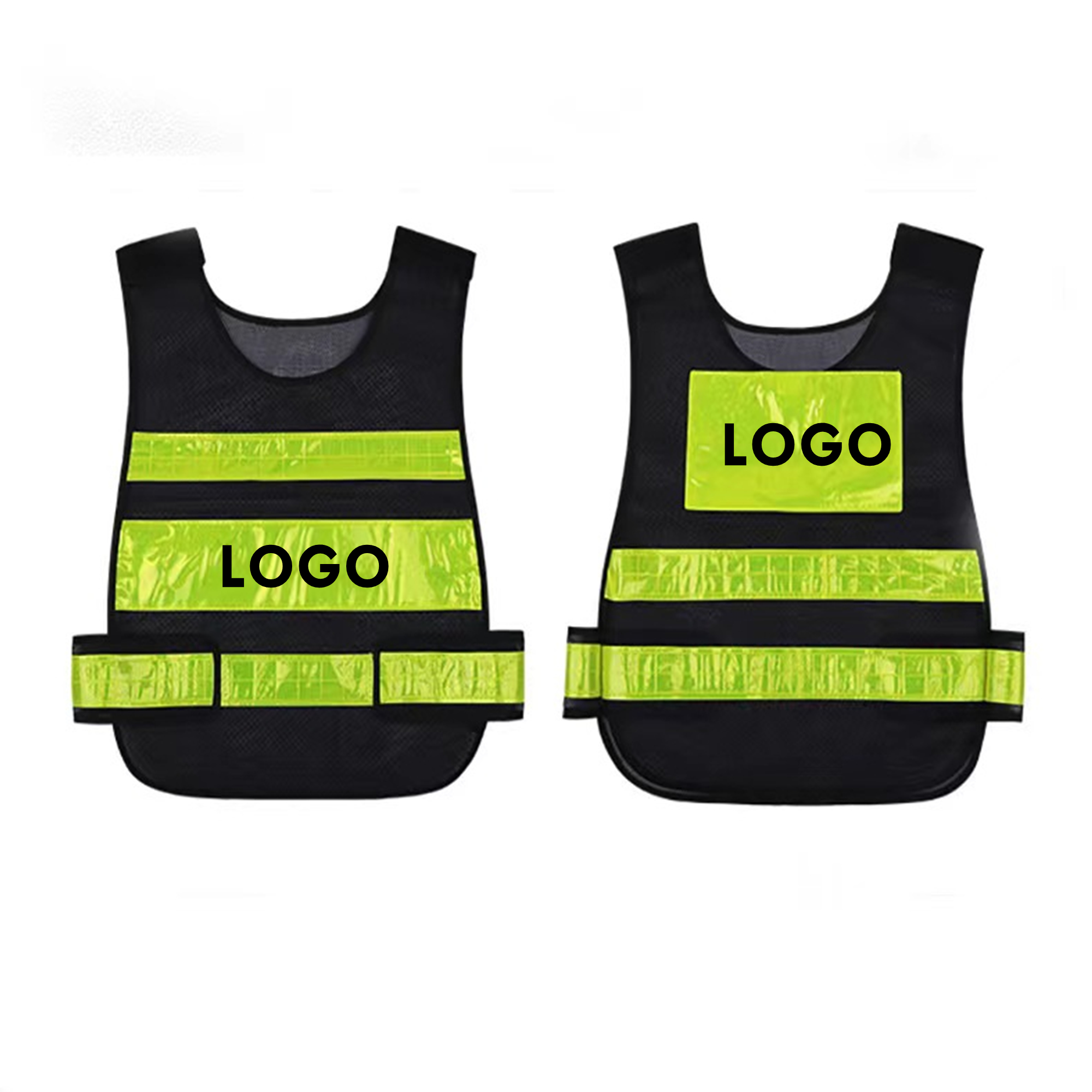 Black Yellow Reflective Vest 2