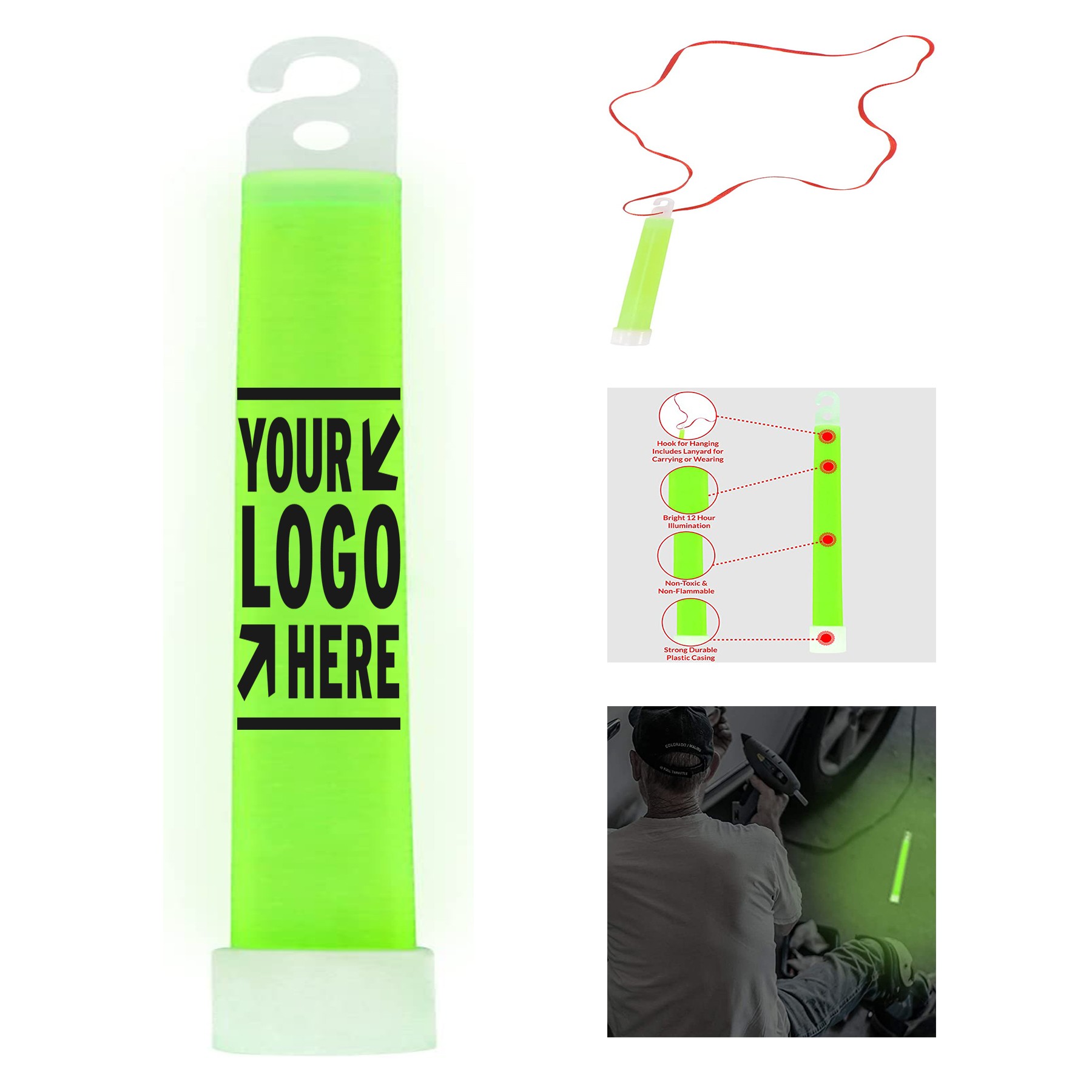 6'' Military Grade Green Glow Stick 1