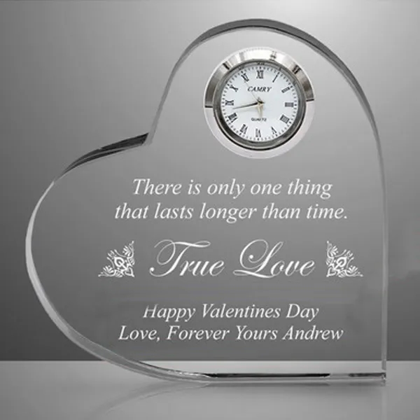 Heart Shape Crystal Clock 5
