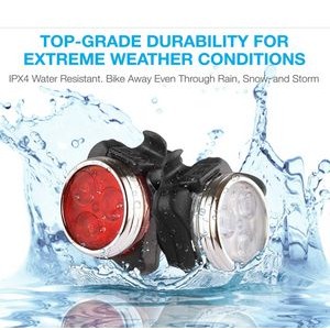 Usb Rechargeable Super Bright Bicycle Light (1Set) 2