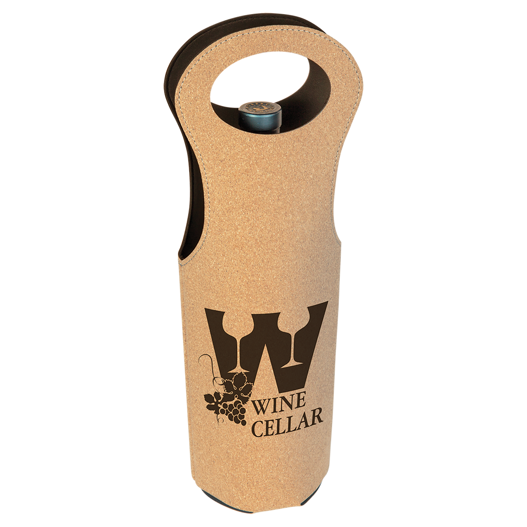 Laser Engraved Leatherette Wine Bag 14