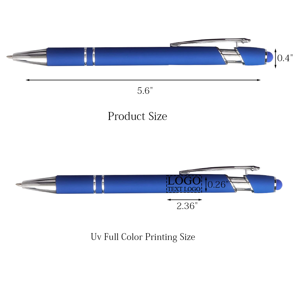 Metal Ballpoint Pen With Color Stylus Tip 4