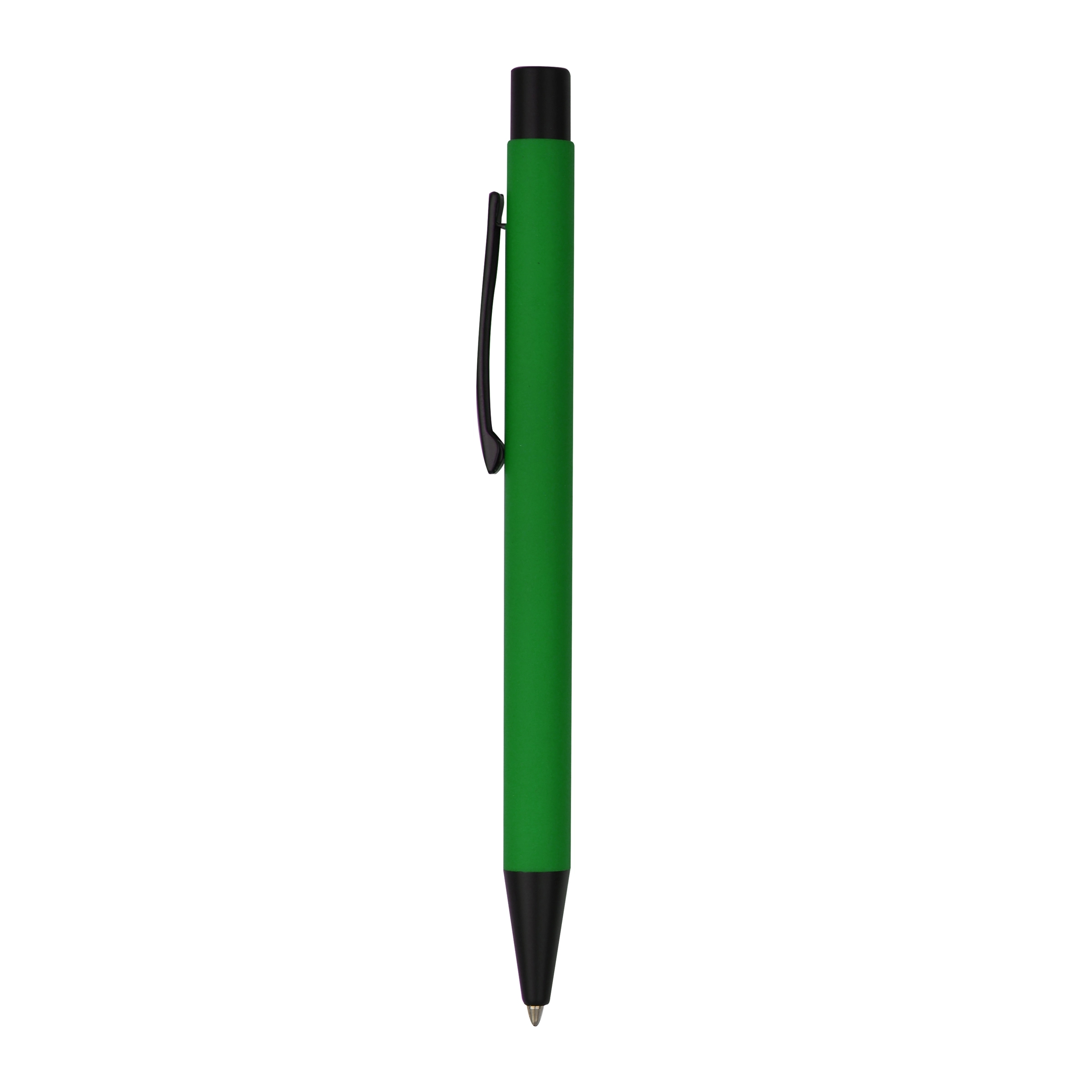 Soft Rubber Click Metal Ballpoint Pen with Chrome Engraving 6