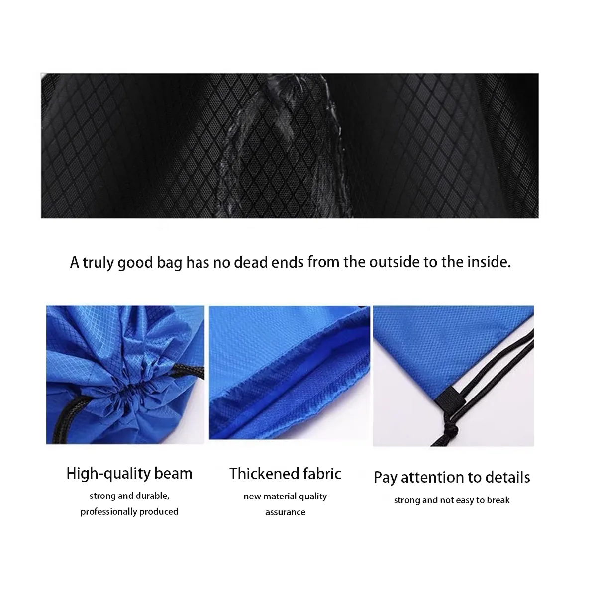 Oxford Fabric Drawstring Gym Bag Large Capacity For Marathon 2