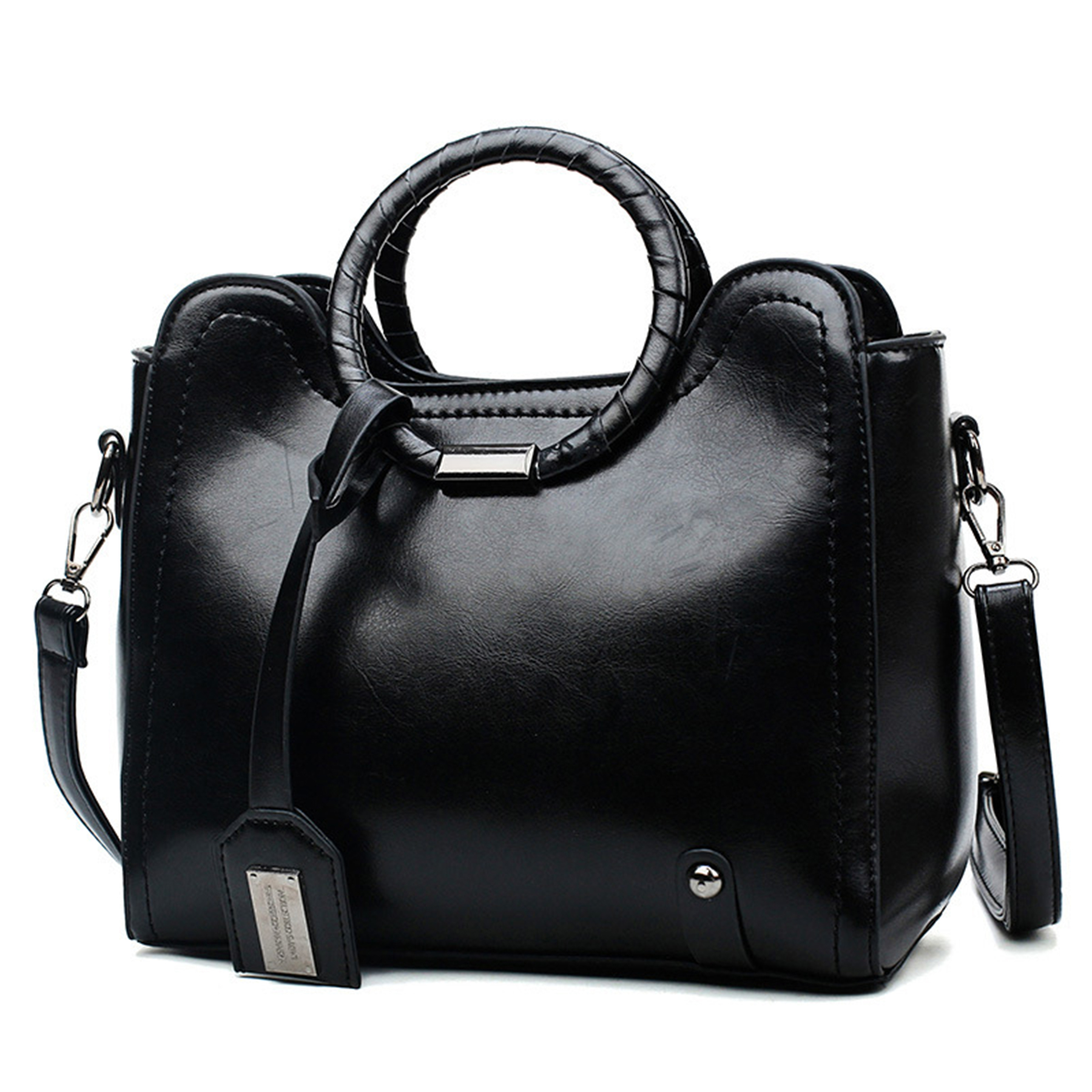 PU woven tote bag for women 4