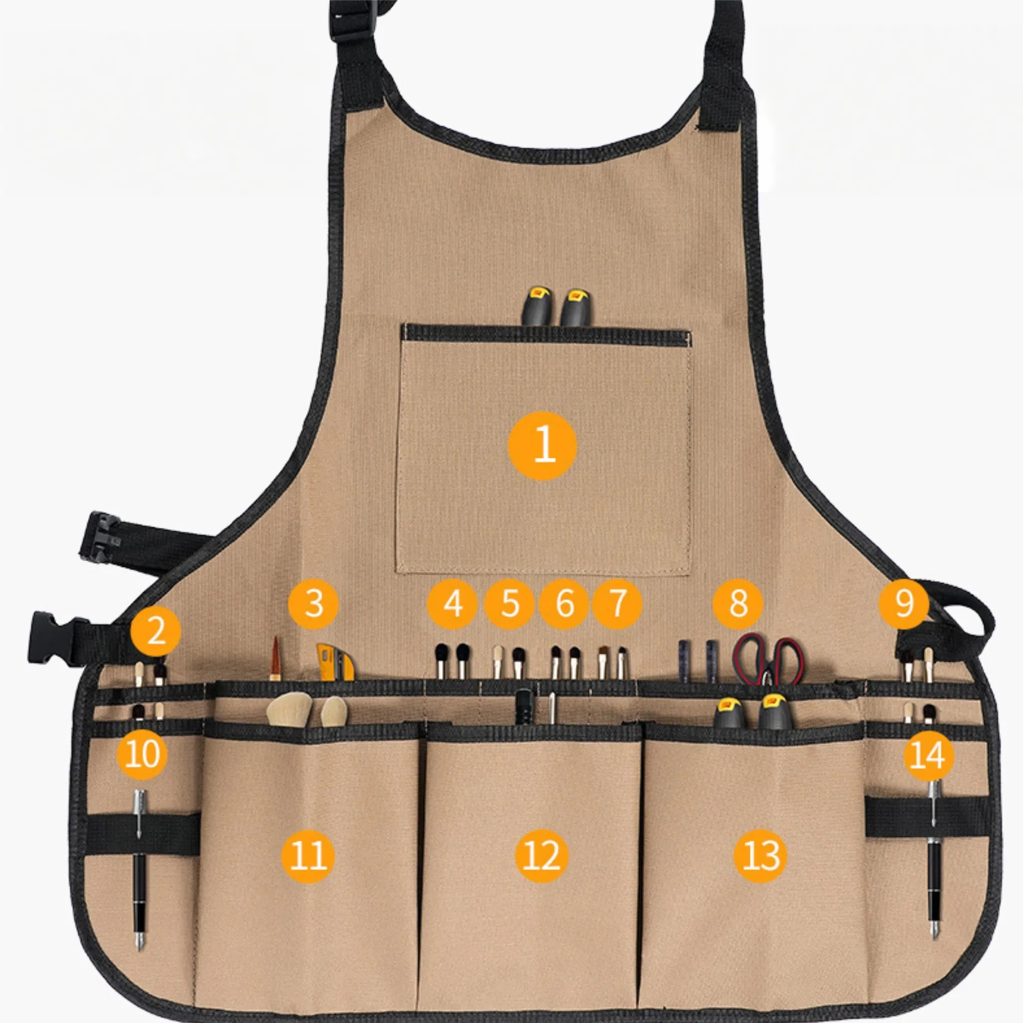 Utility Work Gardening Tools Apron With Multi Pocket 3