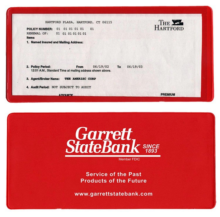 Large Policy/Lottery Ticket Holder (open on short side) 1
