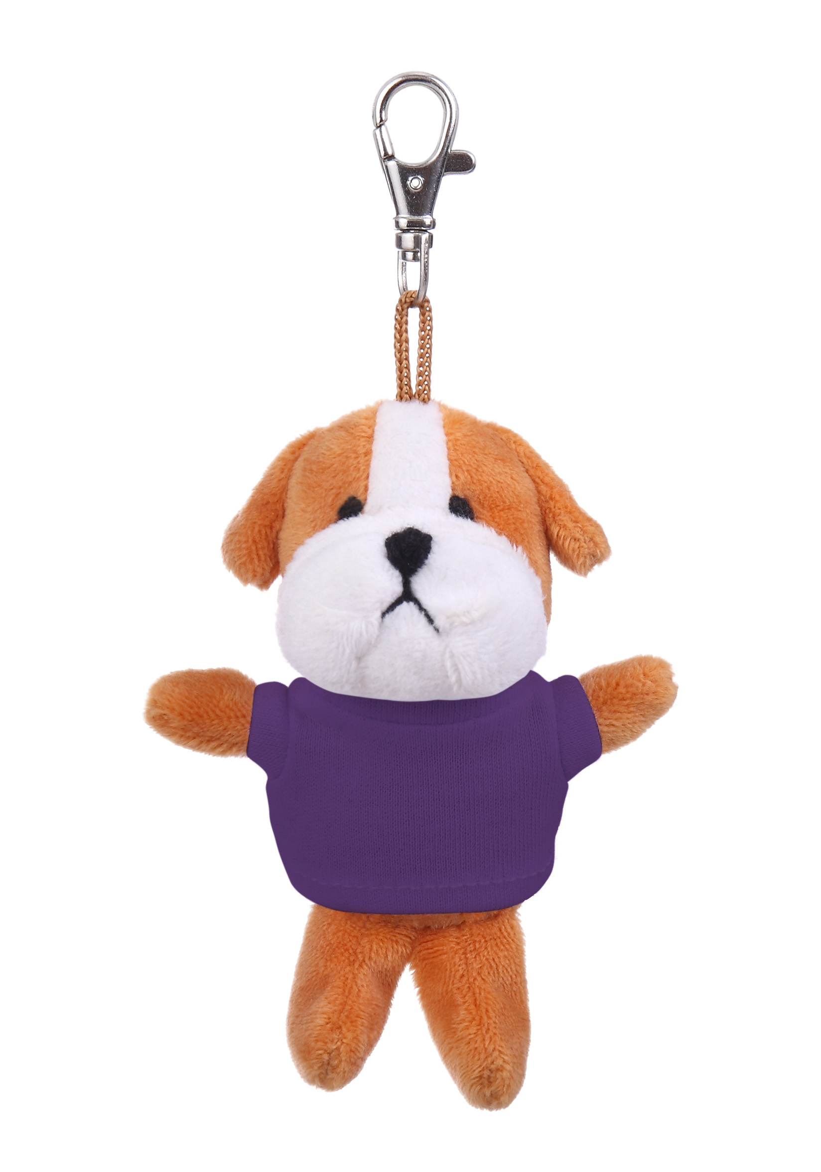 Soft Plush Bulldog Keychain with Tee 2