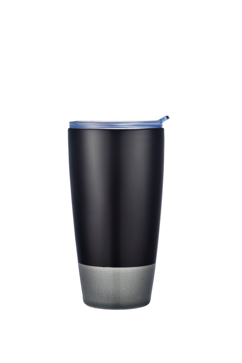 Endura 12 oz Black Double Wall Ceramic Tumbler 3