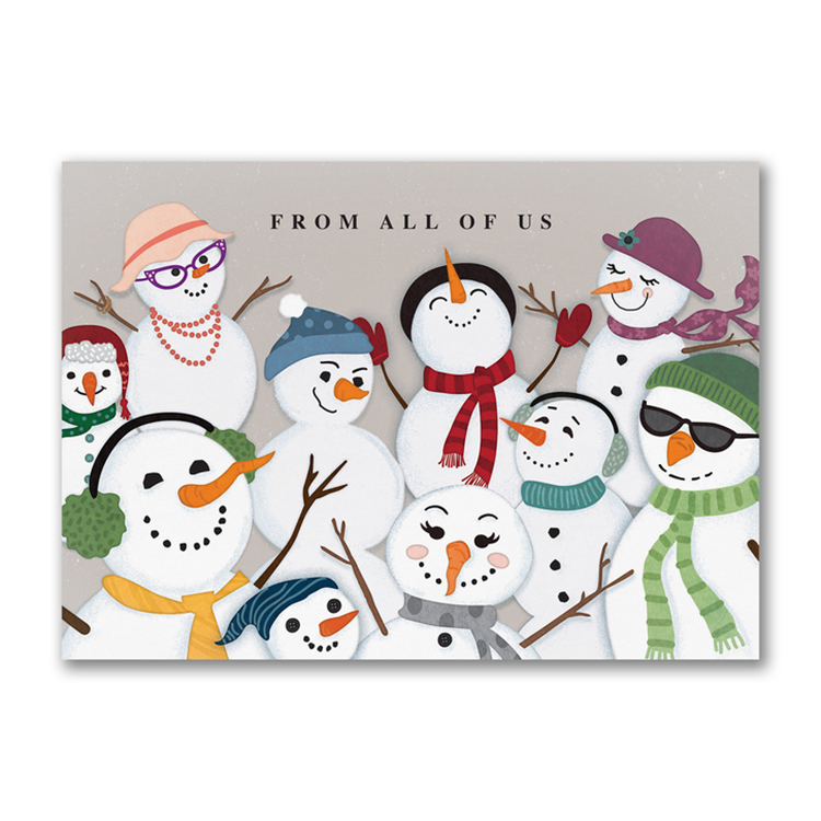 Snowman Festivities Holiday Card 1