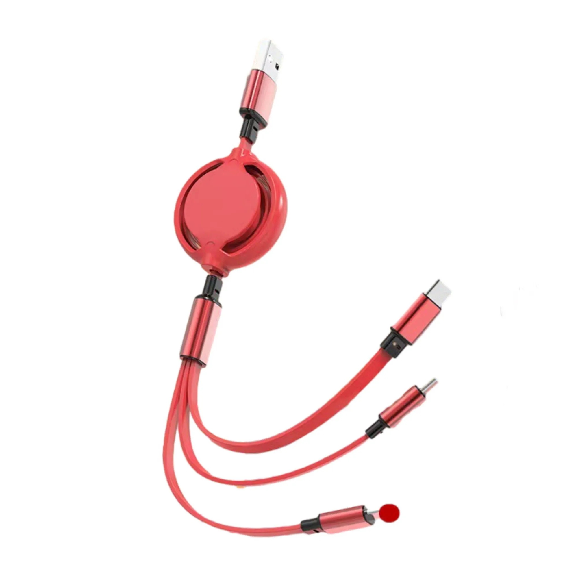 Telescopic Three-In-One Data Cable MOQ 100PCS 7