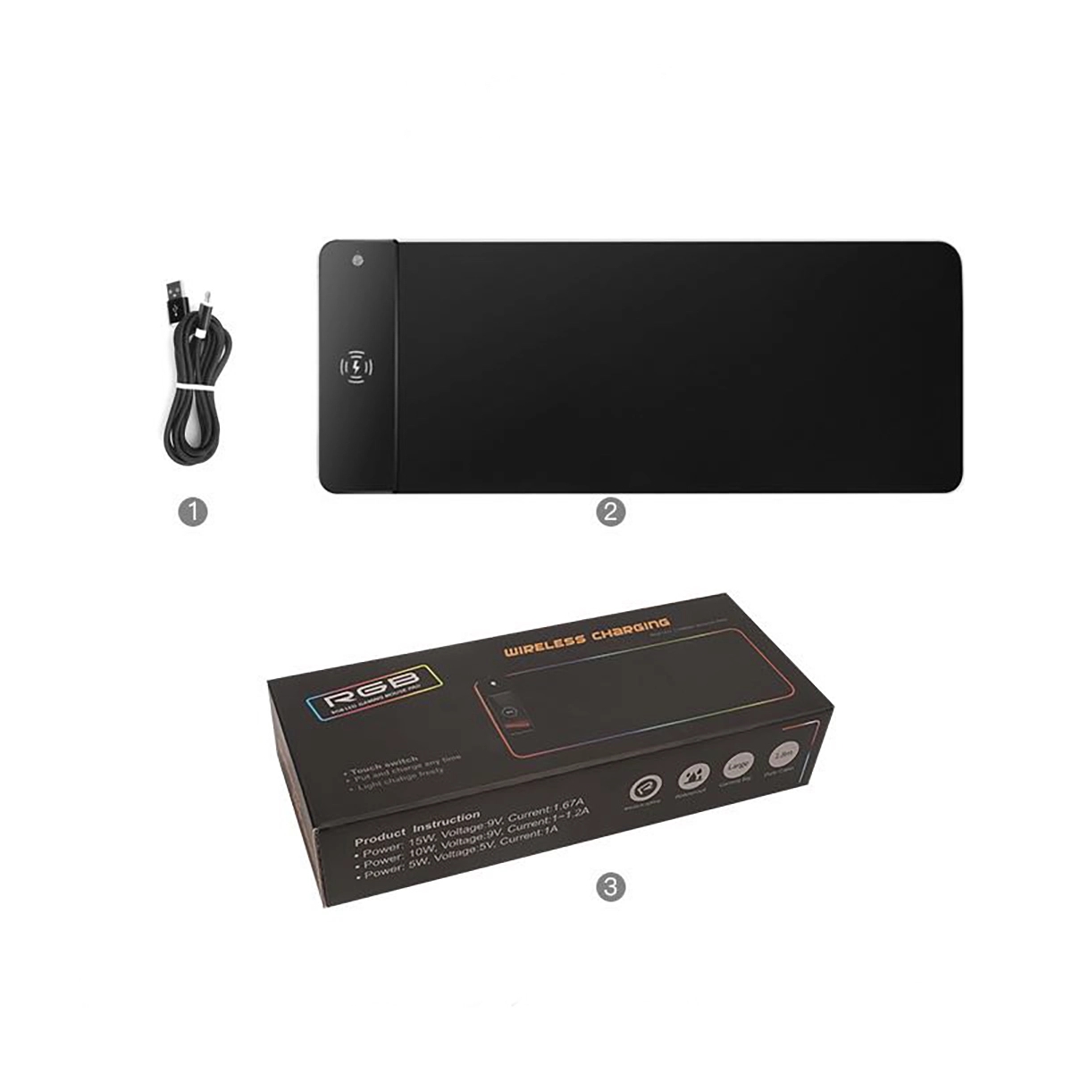 Desk Pad Mat Gaming Mouse Pad with Wireless Charging 2