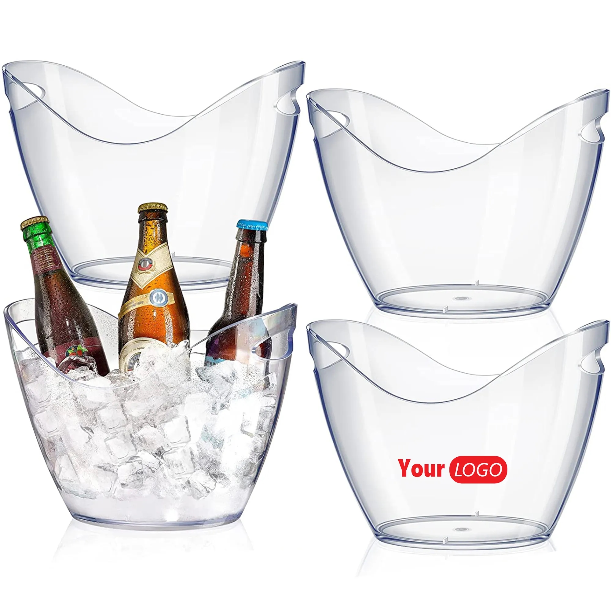 4 liters Clear Beer Bucket MOQ 10 PCS 2